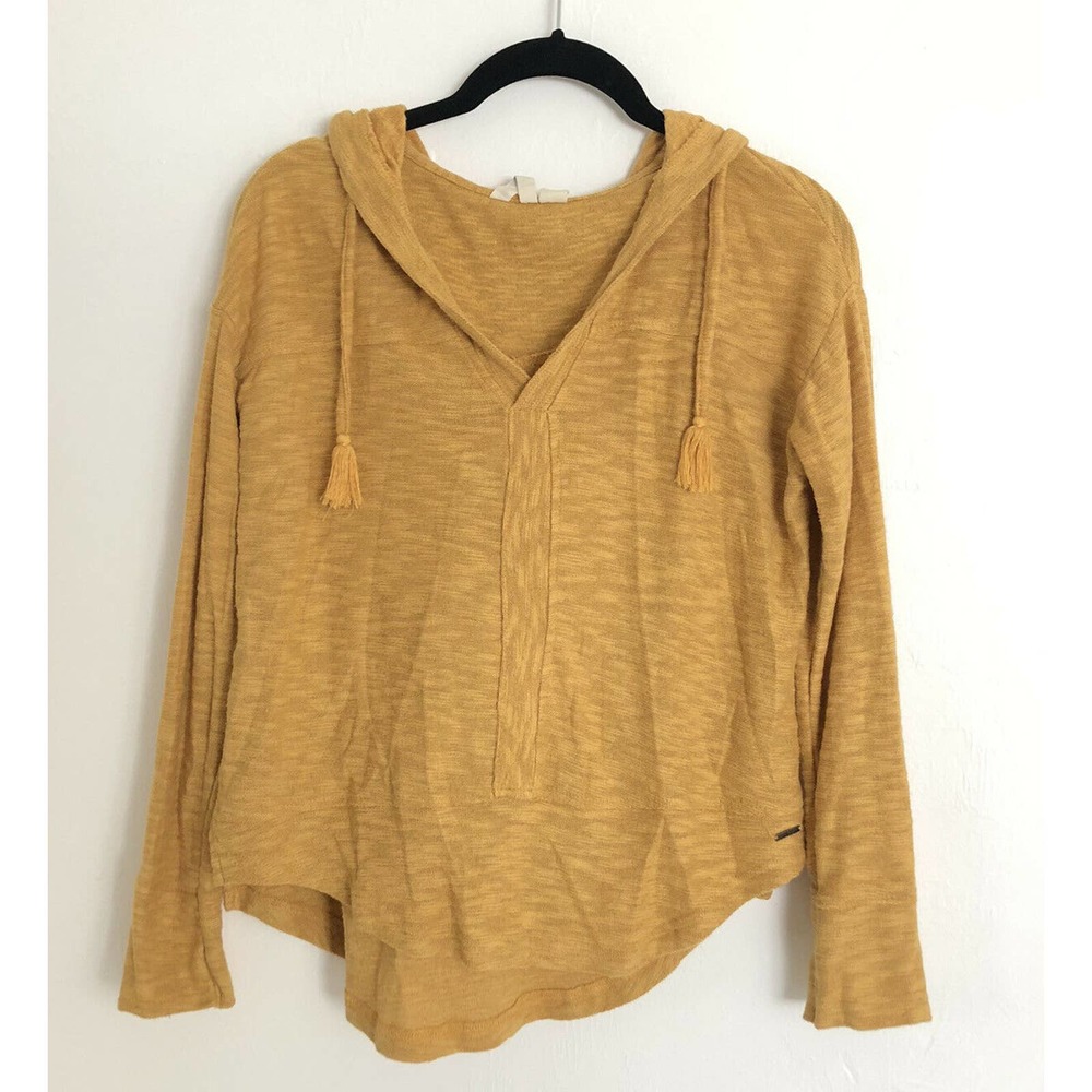 Roxy Good Vibrations Pullover Knit Sweater Yellow XS